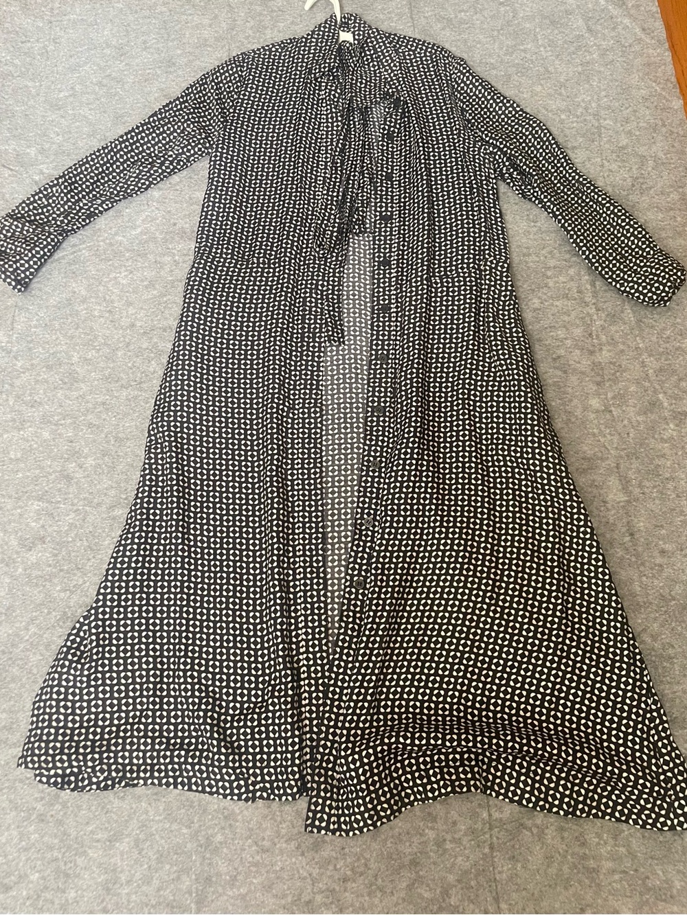 COS Long Sleeve Maxi Dress with belt and pockets